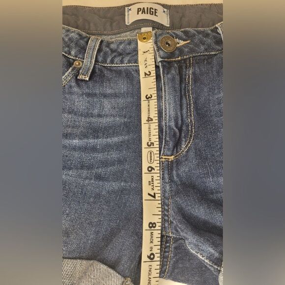 Paige Jimmy Jimmy Distressed Cuffed Denim Short Size 27 - Picture 6 of 15